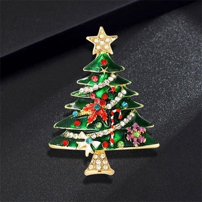 Vintage Style Pin Christmas Tree Alloy Unisex Brooches