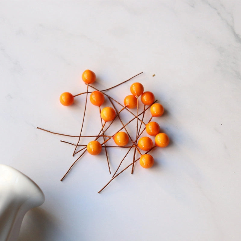 400 Pieces 10mm Simulation Berry Candy Box Accessories Christmas Gift DIY Simulation Blossom Cherry Beads Small Fruit Berries