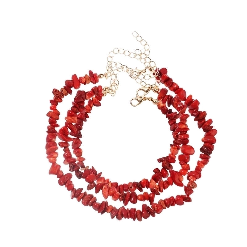 Minimalist Solid Color Natural Stone Bracelets Anklet Necklace