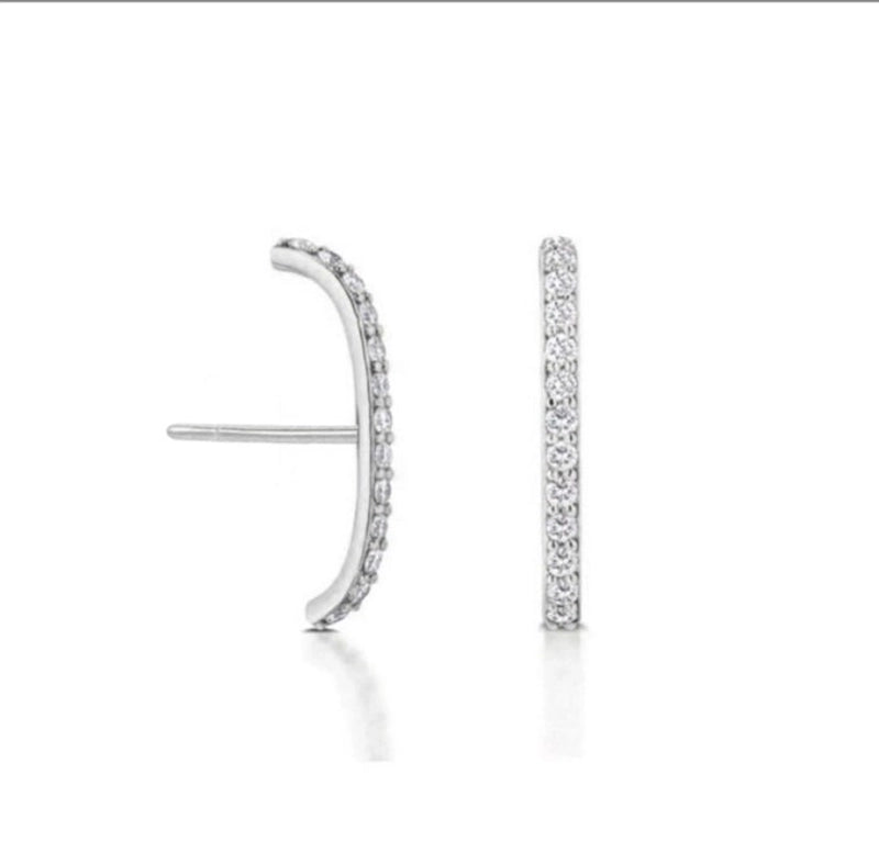 1 Pair IG Style Minimalist Geometric Inlay Copper Zircon Gold Plated Earrings