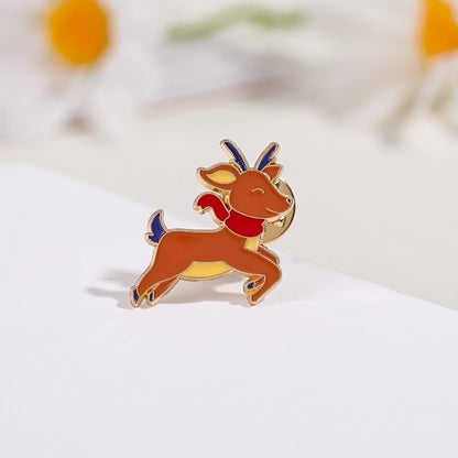 Cartoon Style Pin Santa Claus Alloy Enamel Unisex Brooches