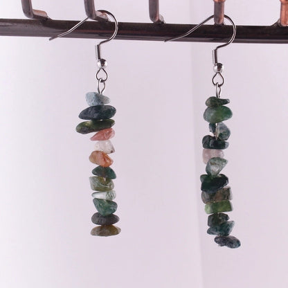Fashion Irregular Natural Stone Handmade Drop Earrings 1 Pair