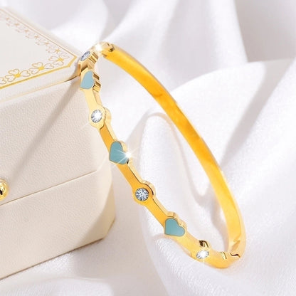 Casual Minimalist Classic Style Heart Shape 304 Stainless Steel Bangle In Bulk