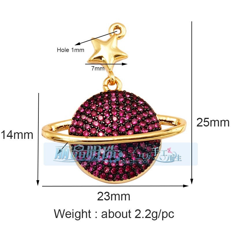 1 Piece Copper Geometric Heart Shape Snowflake Pendant Jewelry Accessories