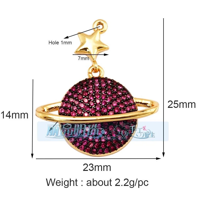 1 Piece Copper Geometric Heart Shape Snowflake Pendant Jewelry Accessories