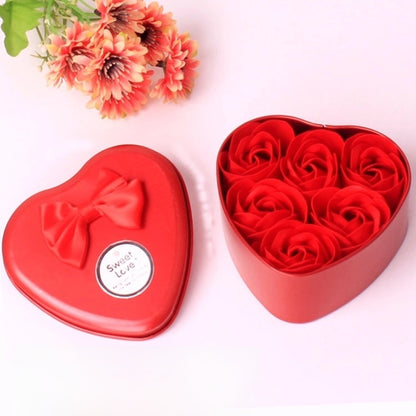 Christmas Valentine'S Day Romantic Heart Shape Iron Date Festival Soap Flower