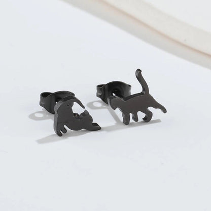1 Pair Fashion Animal 304 Stainless Steel 18K Gold Plated Ear Studs