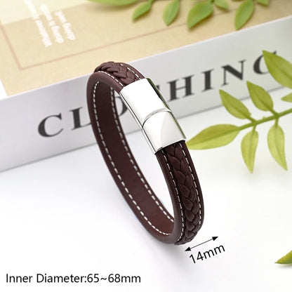 Casual Modern Style Minimalist Totem Solid Color Skull 304 Stainless Steel Genuine Cowhide Handmade Polishing Gold Plated Halloween Men's Wristband