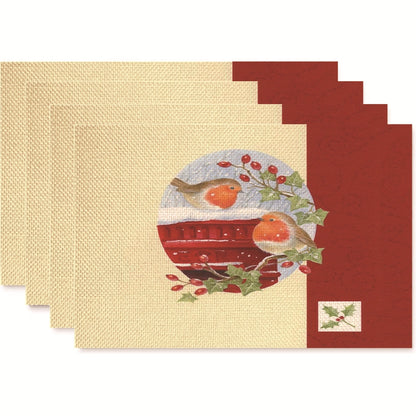 Christmas Nordic Style Christmas Tree Bow Knot Snowflake Linen Cotton And Linen Placemat