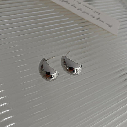 Circle Heart Geometric Metal Electroplating Earrings