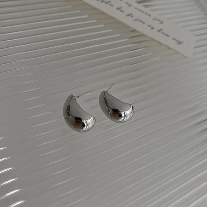 Circle Heart Geometric Metal Electroplating Earrings