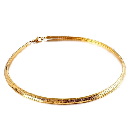 Titanium Steel 18K Gold Plated Fashion Plating Geometric Choker