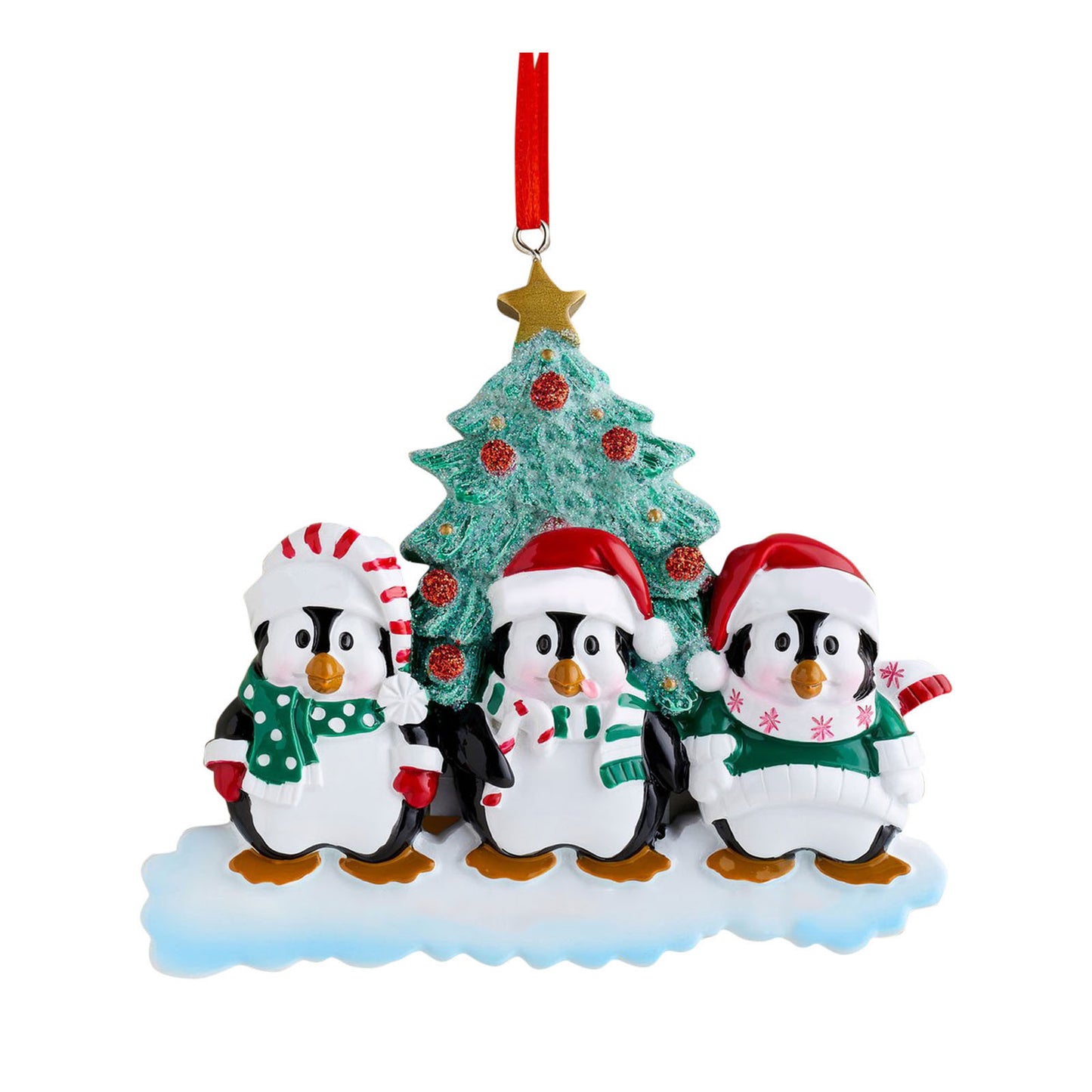 Zibi Resin Personalized Christmas Gift Christmas Pendant Cute Penguin Family Decoration