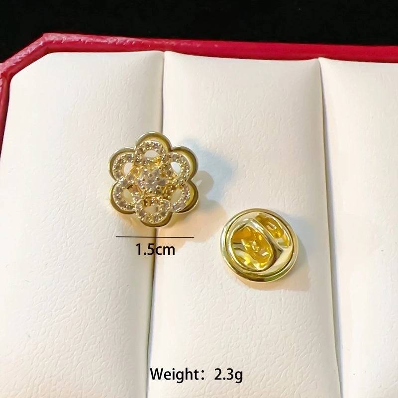 Sweet Pin Rabbit Swan Snowflake Copper Plating Women's Brooches