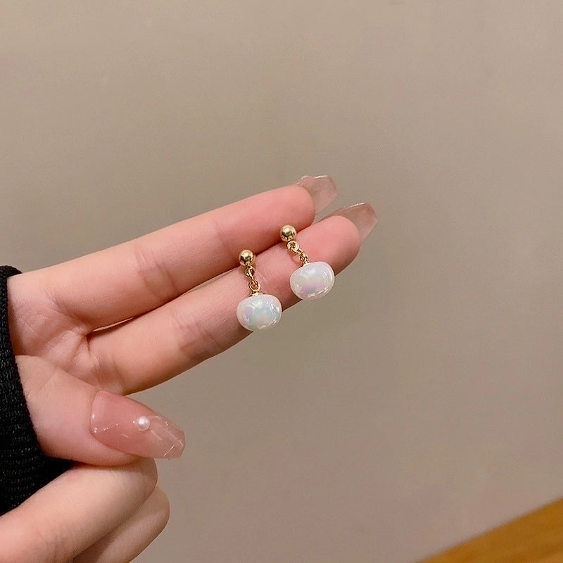 Sweet Star Flower Bow Knot Alloy Inlay Artificial Pearls Rhinestones Women's Earrings 1 Pair