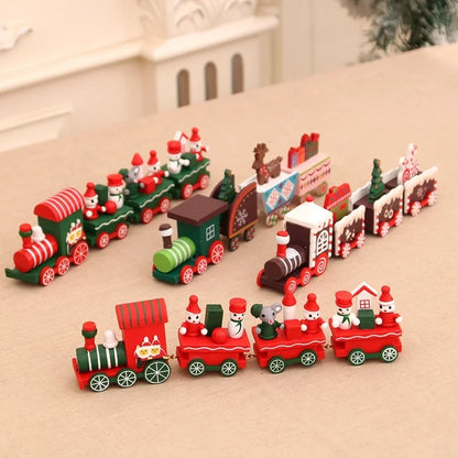 Christmas Fashion Train Wood Party Ornaments
