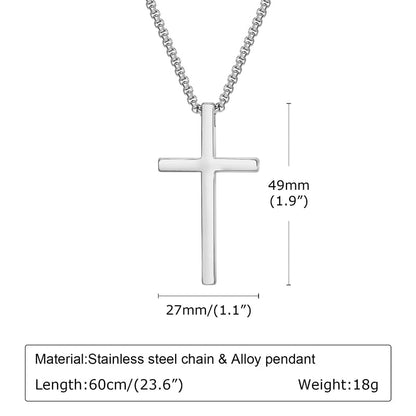 Jewelry Religion Cross 304 Stainless Steel Pendant Necklace