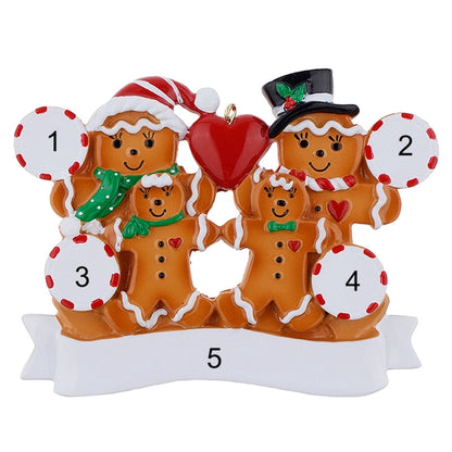 Christmas Cute Christmas Tree Bear Snowman Resin Party Hanging Ornaments