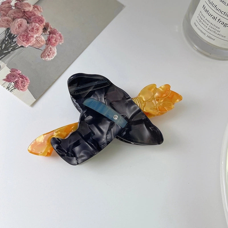 Women's Hip-Hop Retro Funny Halloween Pattern Pumpkin Skull Acetic Acid Sheets Hair Claws