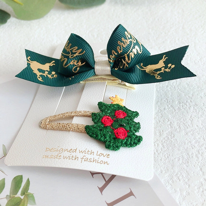 Christmas Cute Bow Knot Elk Cloth Party Party Accessories