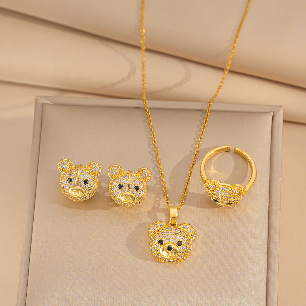 Minimalist Round Geometric Titanium Steel Electroplating Necklaces