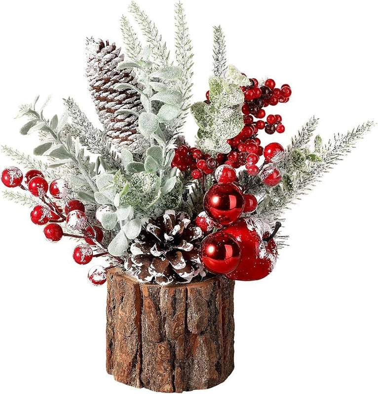New Desktop Christmas Tree Christmas Decorations Home Ornaments Simulation PE Bark Barrel Tree