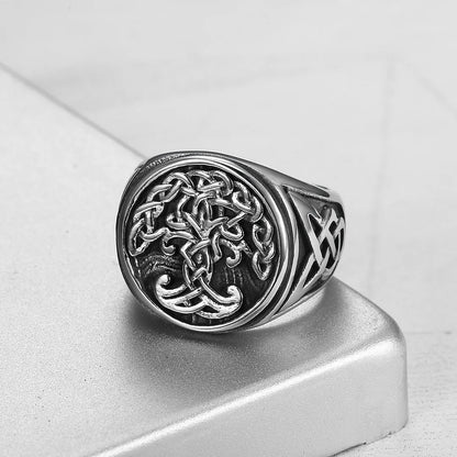 Vintage Style Tree 304 Stainless Steel Unisex Rings