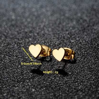 1 Pair Minimalist Classic Style Round Star Moon Hollow Out 304 Stainless Steel 18K Gold Plated Ear Studs