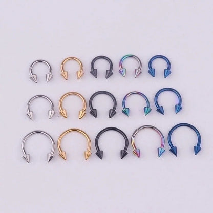 Nose Rings & Studs Punk Geometric 316L Stainless Steel Plating