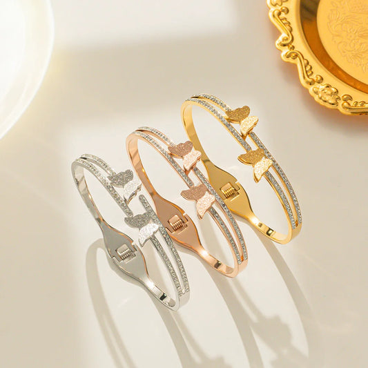 Titanium Steel 18K Gold Plated Bangles