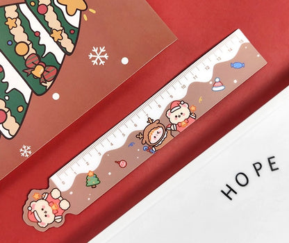 Cartoon Christmas Magnetic Cute Elk Student Soft Ruler