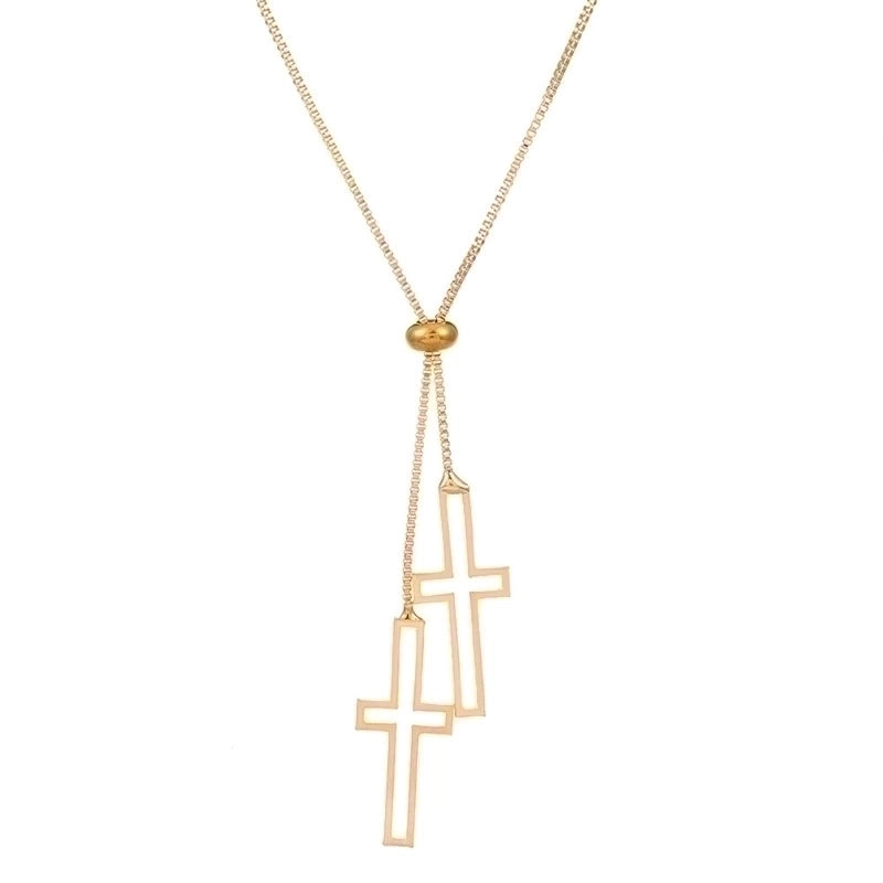 Casual Minimalist Cross Infinity Heart Shape Titanium Steel Copper Plating Hollow Out Inlay Crystal Rhinestones Zircon 18k Gold Plated Gold Plated Silver Plated Pendant Necklace