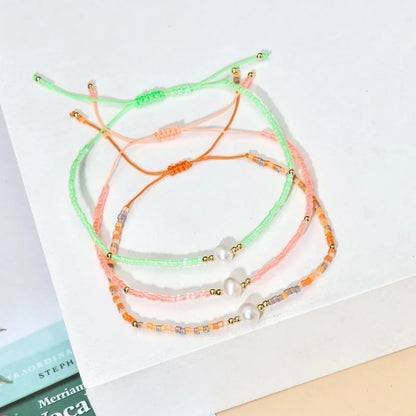 Bohemian Colorful Freshwater Pearl Seed Bead Bracelets