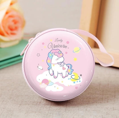 3 Pieces Women'S Cartoon Tinplate Zipper Coin Purses