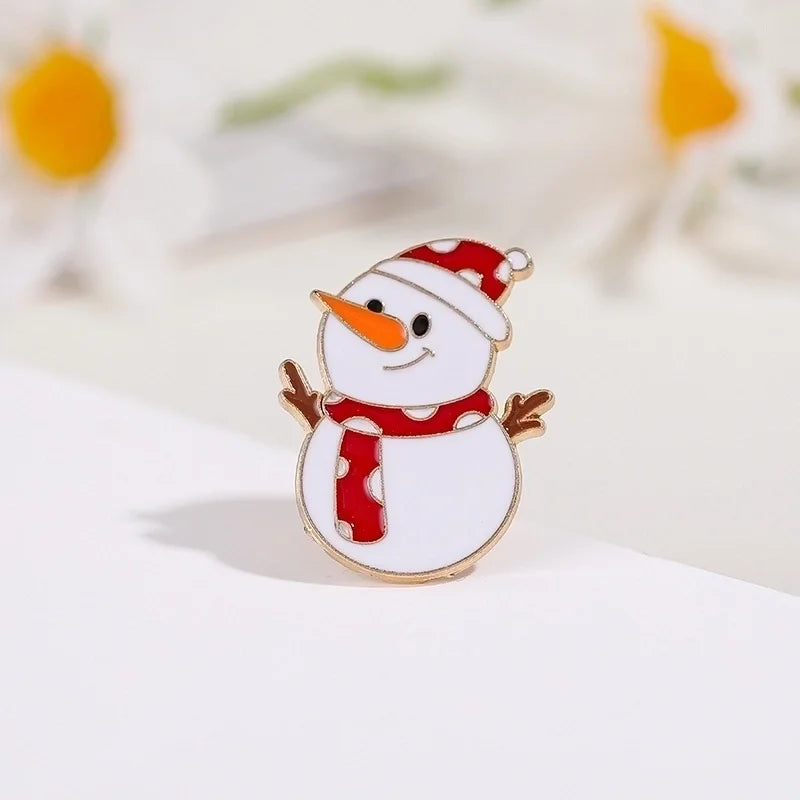 Cartoon Style Pin Santa Claus Alloy Enamel Unisex Brooches