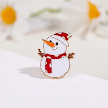 Cartoon Style Pin Santa Claus Alloy Enamel Unisex Brooches