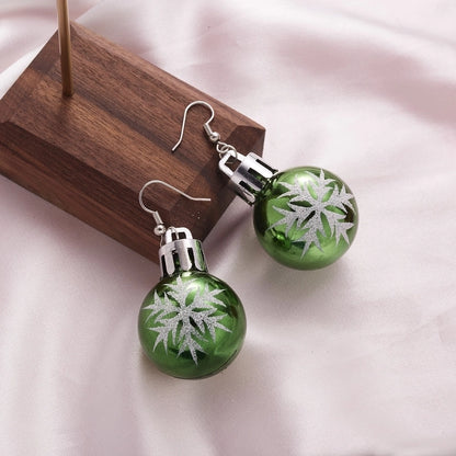 1 Pair Cute Star Stripe Snowflake Resin Ear Hook