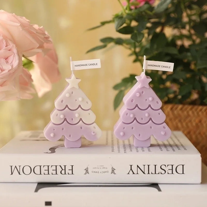 Christmas Fashion Christmas Tree Star Wax Festival Candle 1 Piece