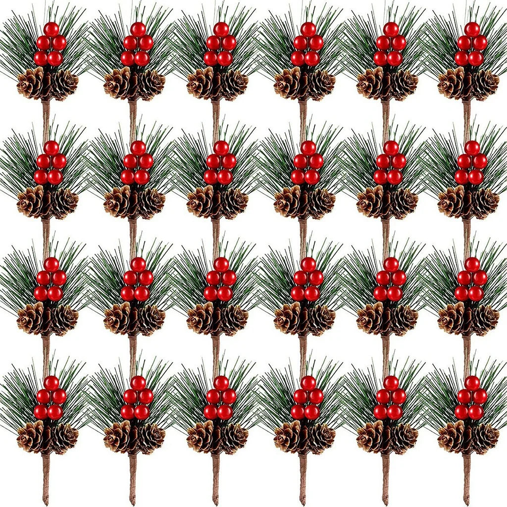 Christmas Decoration Bouquet Diy Wreath Christmas Tree Matching Holiday Window Bar Scene Real Pine Cone Accessories