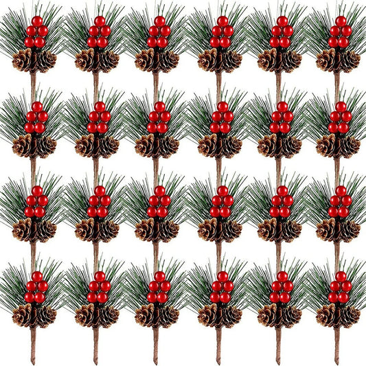 Christmas Decoration Bouquet Diy Wreath Christmas Tree Matching Holiday Window Bar Scene Real Pine Cone Accessories