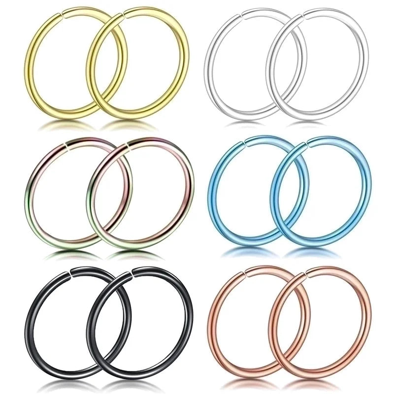 Fashion O-shape Stainless Steel Plating Nose Ring