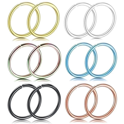 Fashion O-shape Stainless Steel Plating Nose Ring
