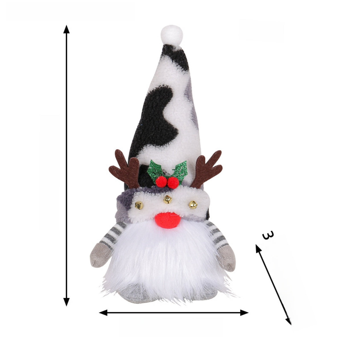 Christmas Decoration Christmas Sequin Lighted Rudolph Doll Christmas Glowing Faceless Gnome Doll Ornament