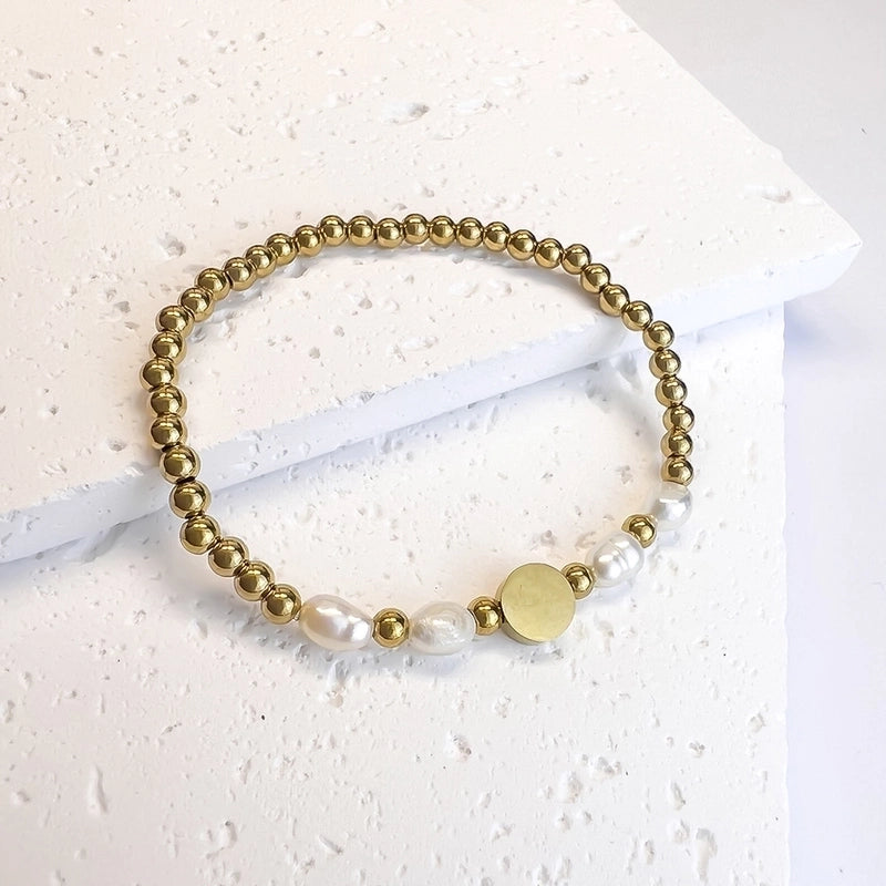 Sweet Star Heart Shape Butterfly Stainless Steel Beaded Plating Bracelets