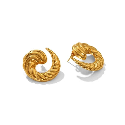 1 Pair IG Style Marine Style Modern Style Irregular Irregular Plating 304 Stainless Steel 316 Stainless Steel 18K Gold Plated Ear Studs