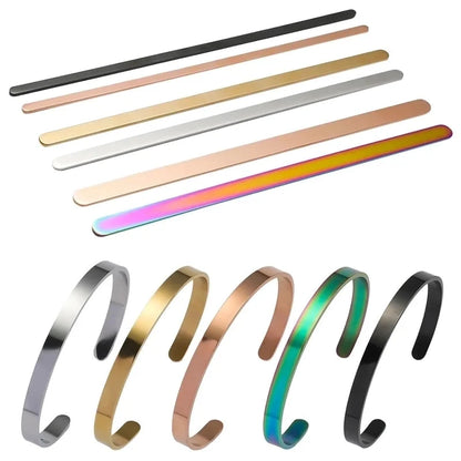 Minimalist Solid Color 304 Stainless Steel Bangle In Bulk