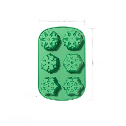 In Stock 6 Even Christmas Silicone Cake Mold DIY Household Kitchen Food Grade Baking Tools Manufacturers