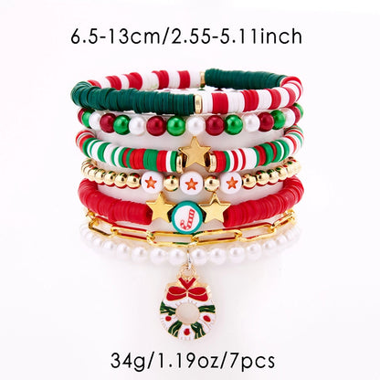 Sweet Letters/Numbers/Text Soft Clay Christmas Gift Box Flakes Elk Christmas Unisex