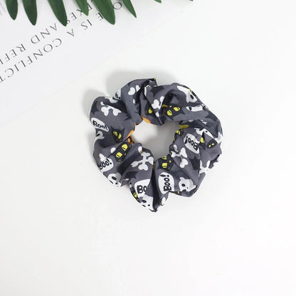 Halloween Cute Funny Pumpkin Bat Skull Hair Tie