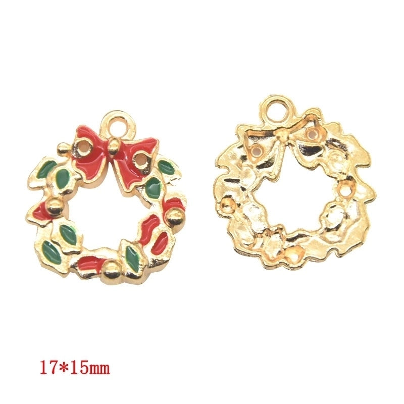 1 Piece Alloy Christmas Tree Santa Claus Christmas Socks Pendant Jewelry Accessories